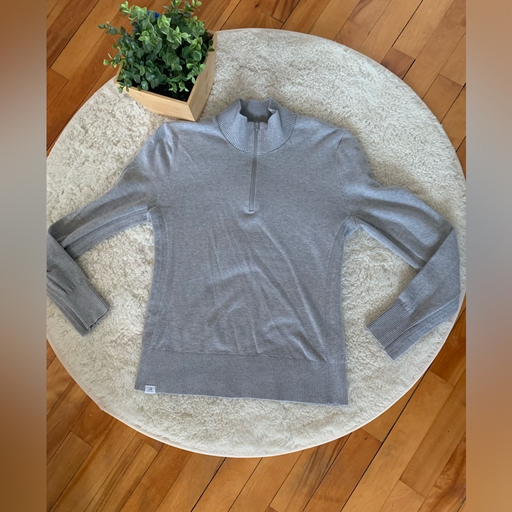 Adidas Three Stripe Golf 1/4 Zip Sweater